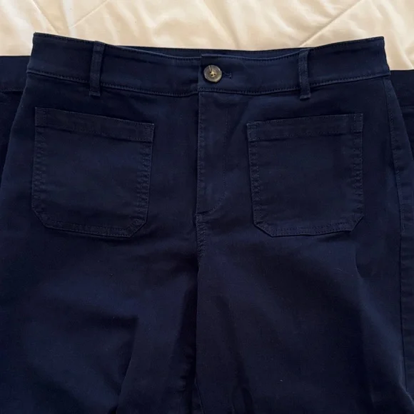 LOFT Navy Palmer Wide Leg Pants - Picture 5 of 8